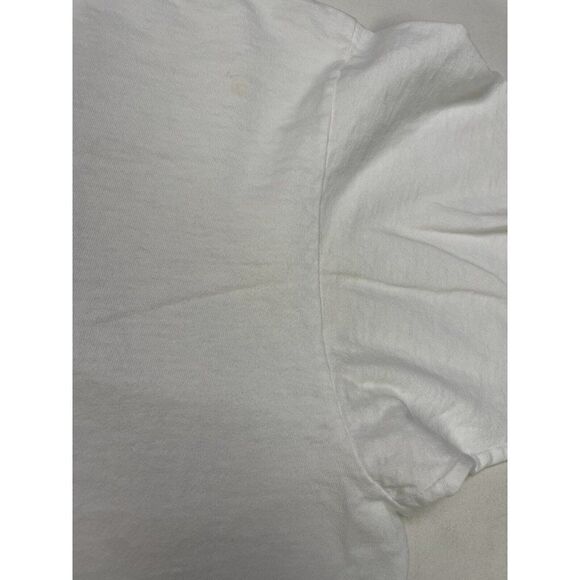 VINTAGE Nike White Tag Big Swoosh Graphic T-shirt Men Large White 90s - Picture 5 of 9
